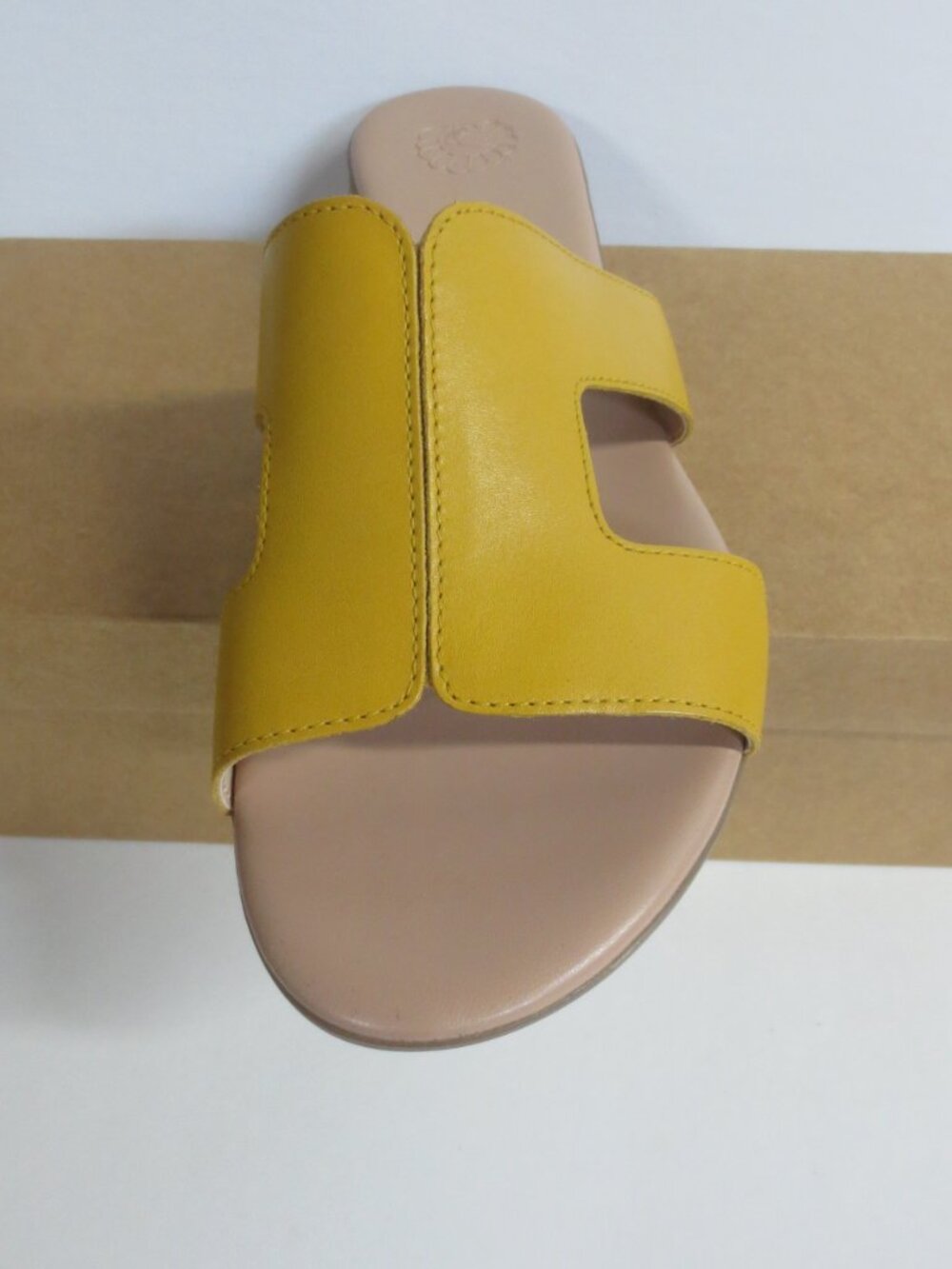 JATAREA WOMEN'S SLIP ON FLAT SANDALS - GOLD - US 10 OR 10.5